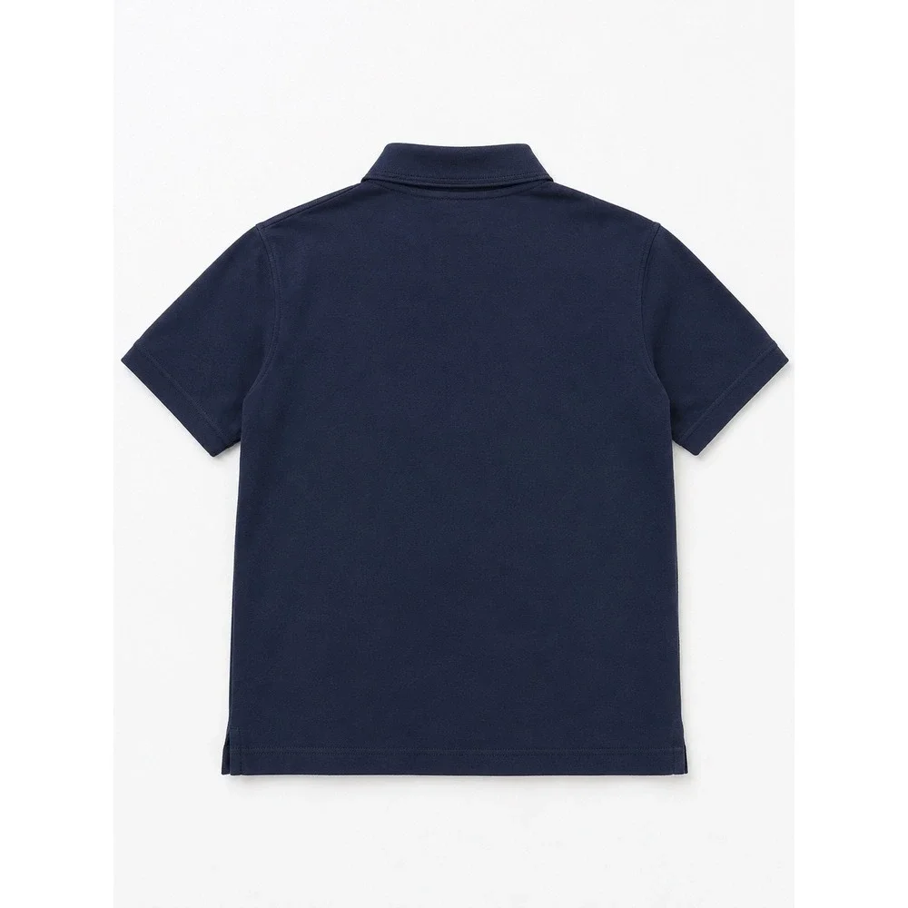 Old Navy Kids Navy Blue Argyle Short Sleeve Polo Shirt XS 5 Oversized Cotton